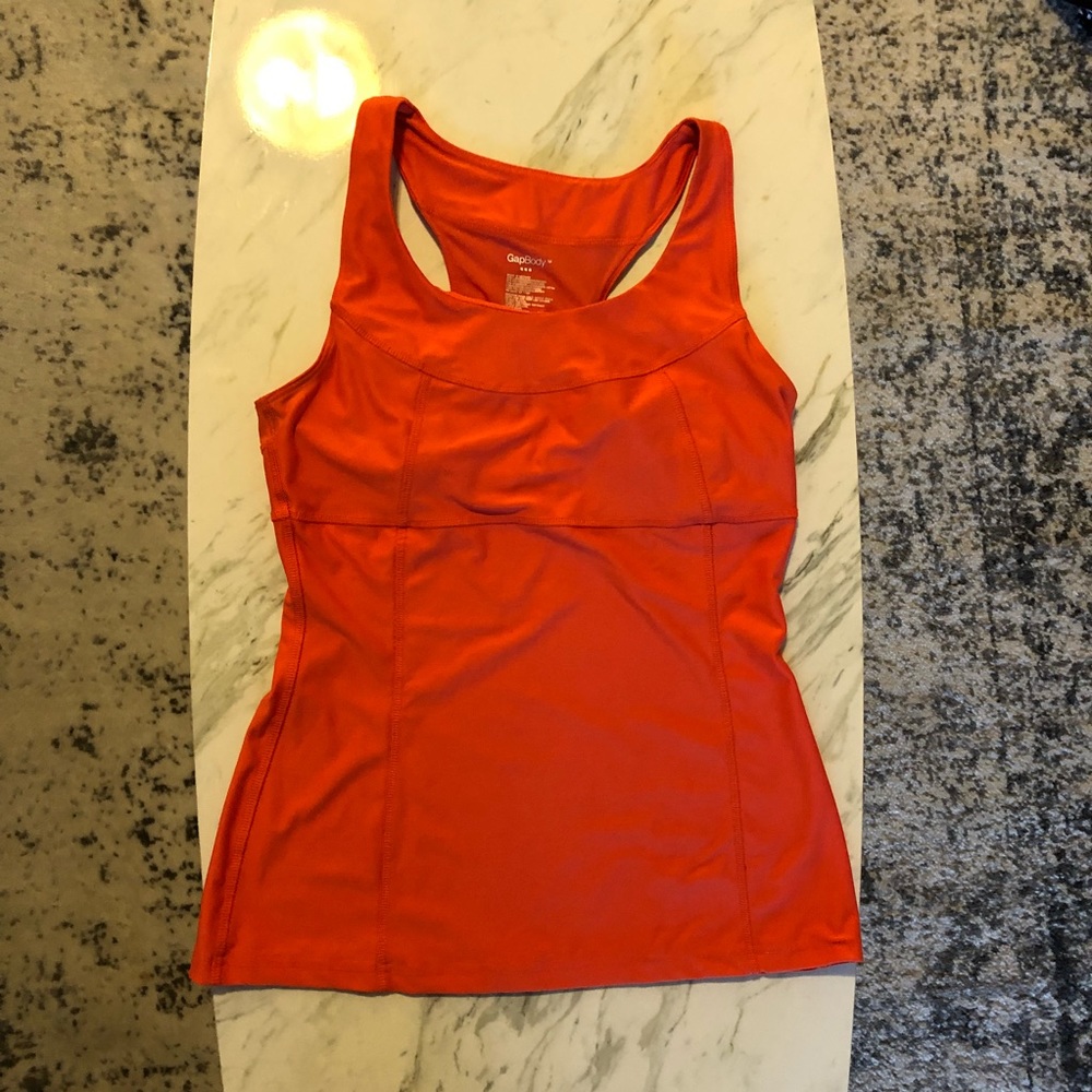 Gap Body Coral Orange Workout Top